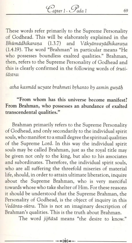 Vedanta Sutra with the Commentary of Baladeva Vidyabhushana (Set of 2 Volumes) - Retail Maharaj