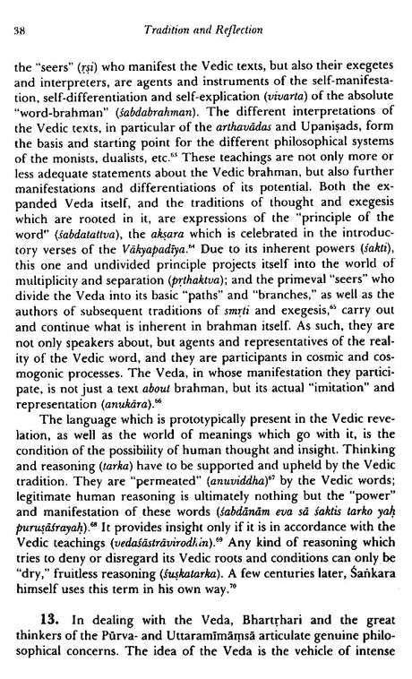 Tradition and Reflection: Explorations in Indian Thought: No. 133 (Sri Garib Dass Oriental S.) - Retail Maharaj