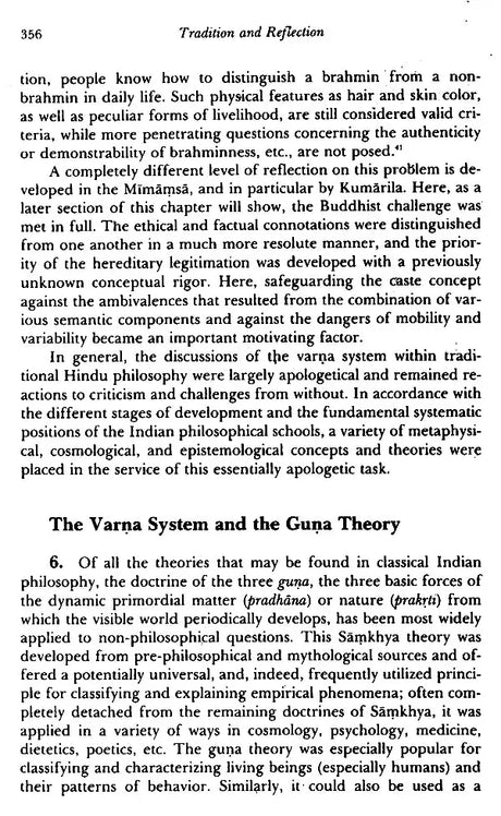 Tradition and Reflection: Explorations in Indian Thought: No. 133 (Sri Garib Dass Oriental S.) - Retail Maharaj