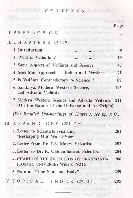 Vedanta-In The Context of Modern Science (A Comparative Study) An Old and Rare Book - Retail Maharaj