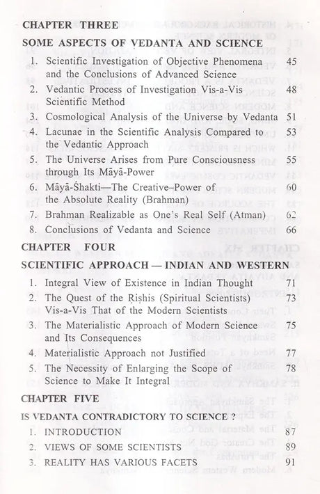 Vedanta-In The Context of Modern Science (A Comparative Study) An Old and Rare Book - Retail Maharaj