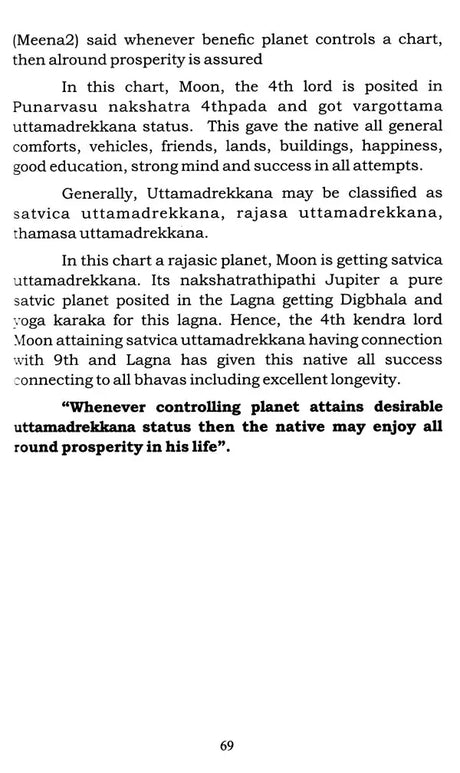Role of Uttama Drekkana Binnapada Gunas in Prediction (Based on Pillas of Meena2 Nadi) By NVRA Raja - Retail Maharaj