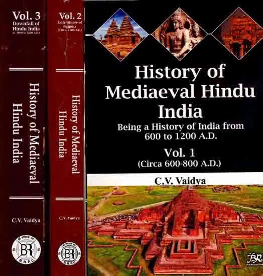 History of Mediaeval Hindu India (Being a History of India from 600 to 1200 A.D. Set of 3 Volumes) - Retail Maharaj