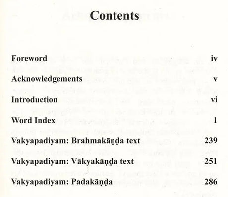 वाक्यपदीयपदानुक्रमणिका- Word Index of Vakyapadiya - Retail Maharaj
