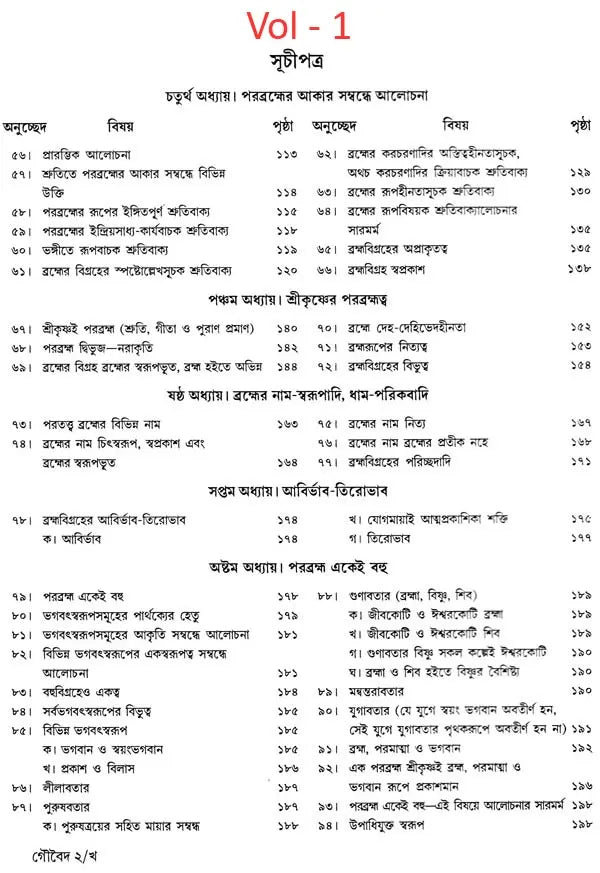 গৌড়ীয় বৈষ্ণব দর্শন- Gaudiya Vaishnava Darshan in Bengali (10 Parts in 3 Volumes Set)