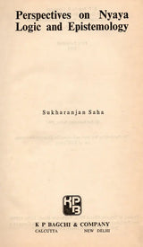 Perspectives on Nyaya Logic and Epistemology (An Old and Rare Book) - Retail Maharaj