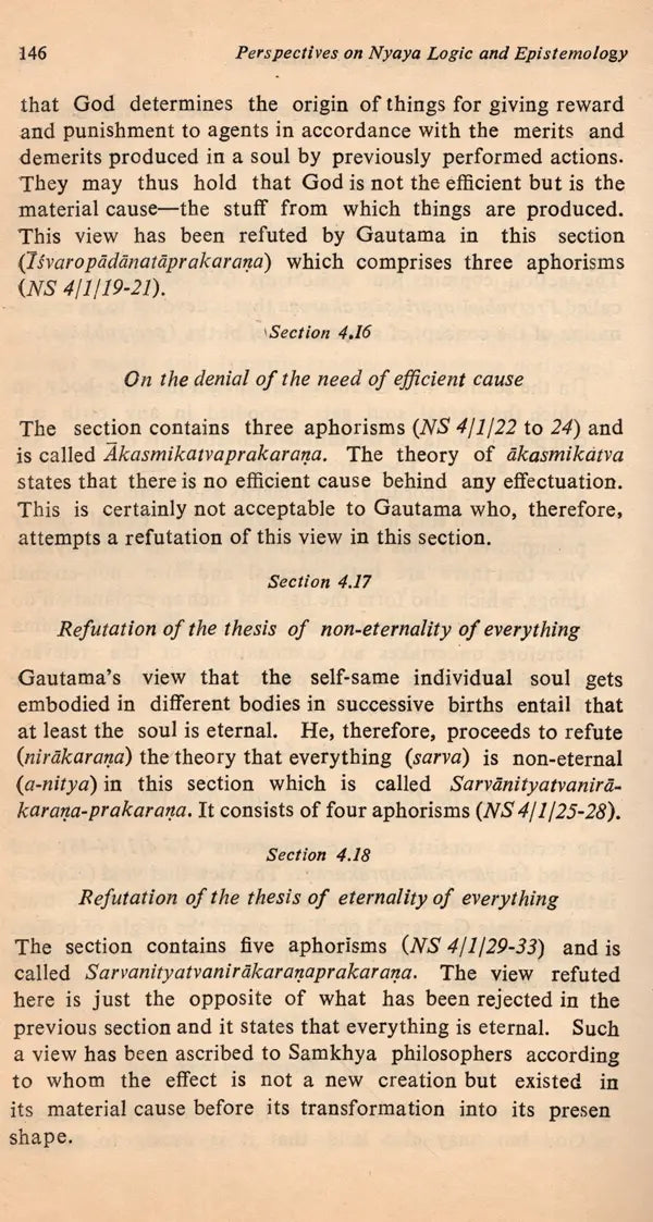 Perspectives on Nyaya Logic and Epistemology (An Old and Rare Book) - Retail Maharaj