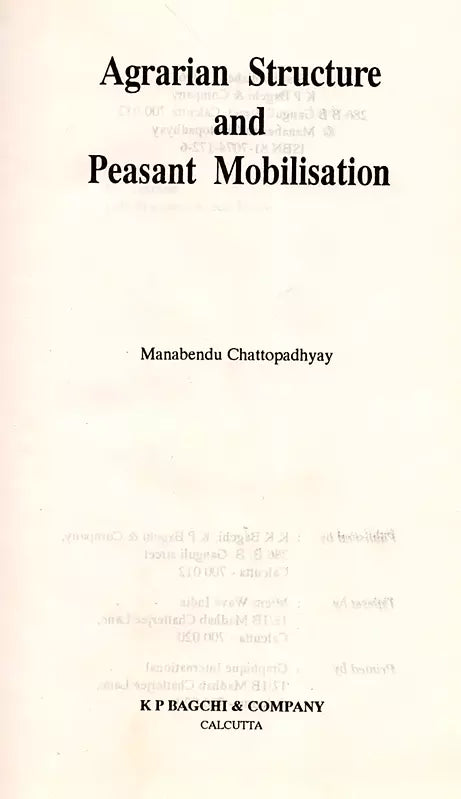 Agrarian Structure and Peasant Mobilisation (An Old and Rare Book)