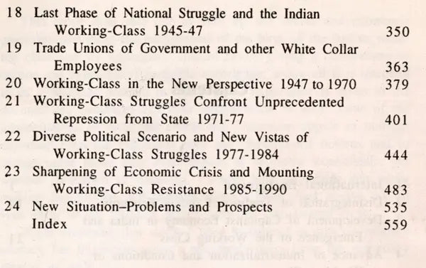 Working Class of India- History of Emergence and Movement 1830-1990 (With an Overview up to 1995) An Old and Rare Book
