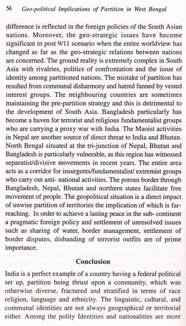 Geo-Political Implications of Partition in West Bengal (Looking Back at Partition of Bengal)