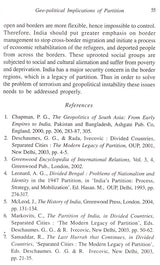 Geo-Political Implications of Partition in West Bengal (Looking Back at Partition of Bengal)
