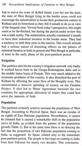 Geo-Political Implications of Partition in West Bengal (Looking Back at Partition of Bengal)