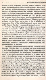Survey and Calender of Marathi (Modi) Documents (1600-1818) from Aitihasika Lekha Sangraha (Historical Journal) An Old and Rare Book - Retail Maharaj