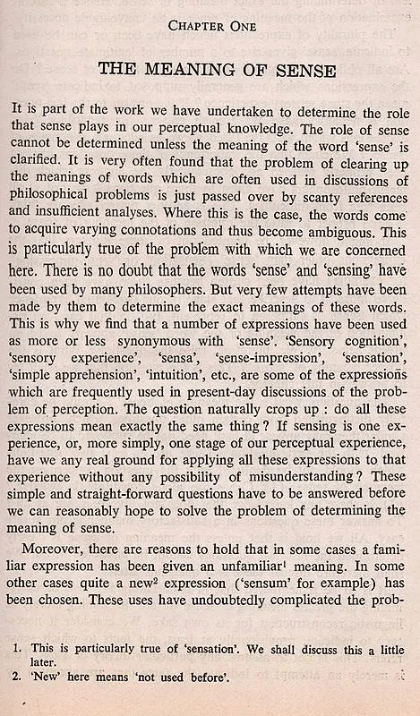 The Roles of Sense and Thought in Knowledge (An Old and Rare Book)
