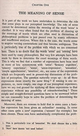 The Roles of Sense and Thought in Knowledge (An Old and Rare Book)
