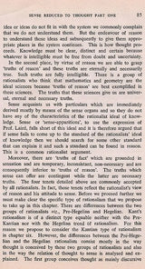 The Roles of Sense and Thought in Knowledge (An Old and Rare Book)