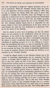 The Roles of Sense and Thought in Knowledge (An Old and Rare Book)