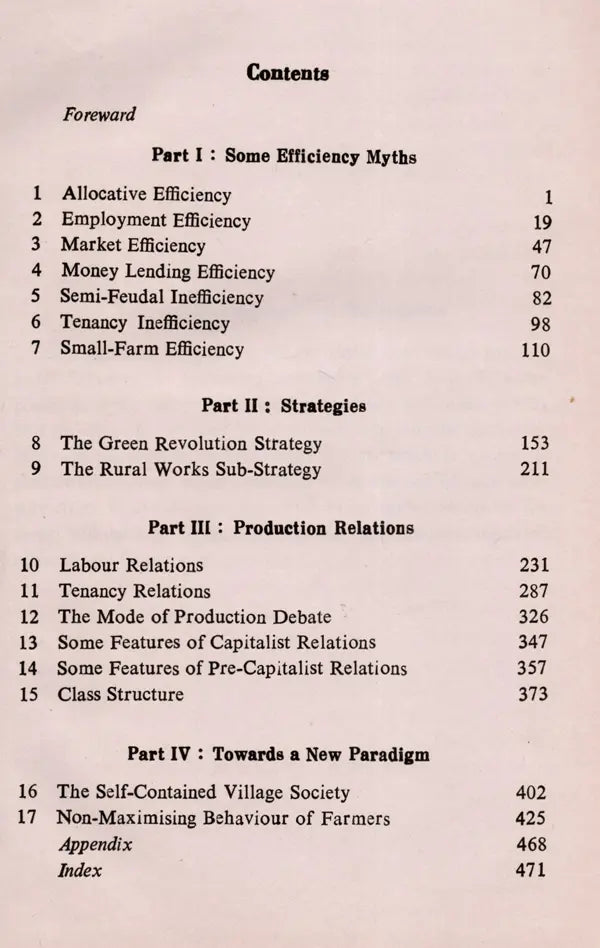 Political Economy of Indian Agriculture (An Old and Rare Book)