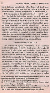 Political Economy of Indian Agriculture (An Old and Rare Book)