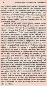 Political Economy of Indian Agriculture (An Old and Rare Book)