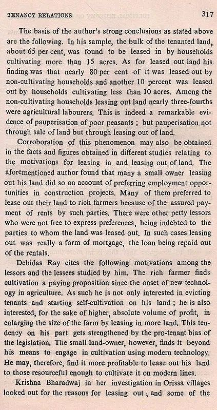 Political Economy of Indian Agriculture (An Old and Rare Book)