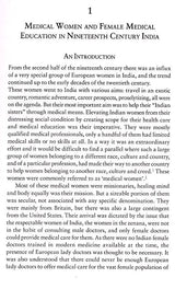 Piety, Profession and Sisterhood- Medical Women and Female Medical Education in Nineteenth Century India