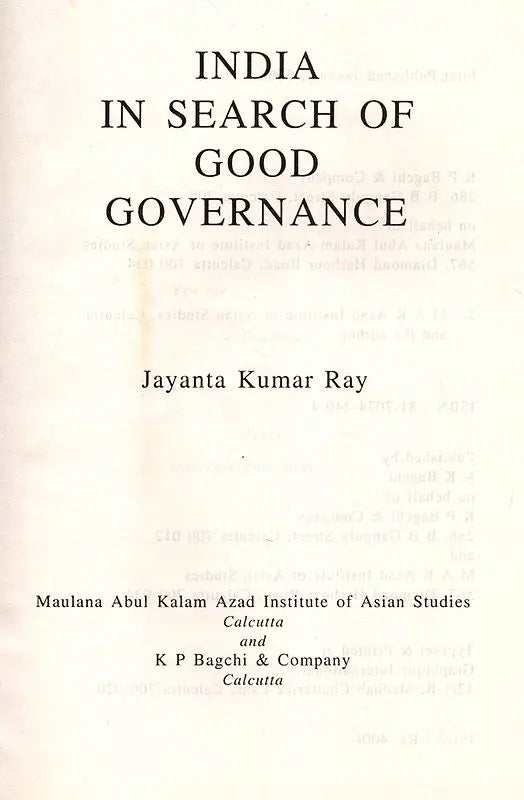 India in Search of Good Governance