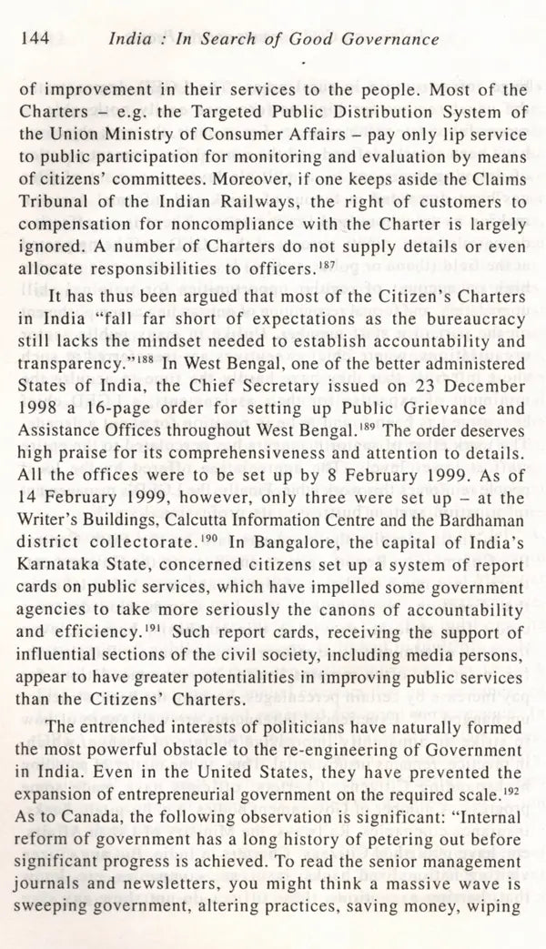 India in Search of Good Governance