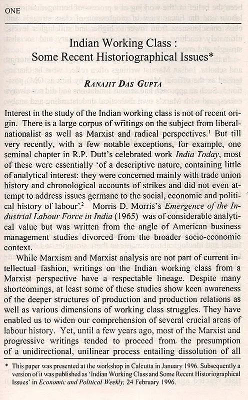 A Case for Labour History- The Jute Industry in Eastern India (Collection of Essays)