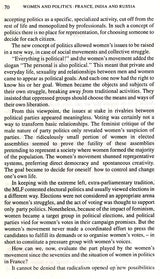 Women and Politics France, India and Russia