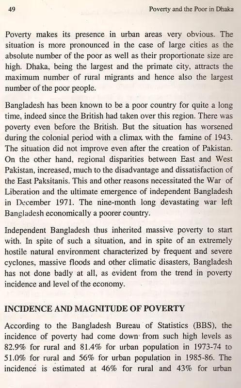 Urbanization in Bangladesh and the Growth of Dhaka Land Use, Poverty and Governance (Four Lectures) An Old and Rare Book - Retail Maharaj
