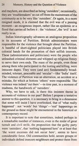 Memory, History and The Question of Violence Reflections on the Reconstruction of Partition (Sakharam Ganesh Deuskar Lectures on Indian History and Culture, 1995)