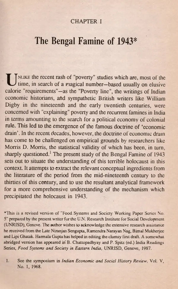 Food Insecurity and the Social Environment (Food Systems and the Human Environment in Eastern India Volume- 1, An Old and Rare Book) - Retail Maharaj