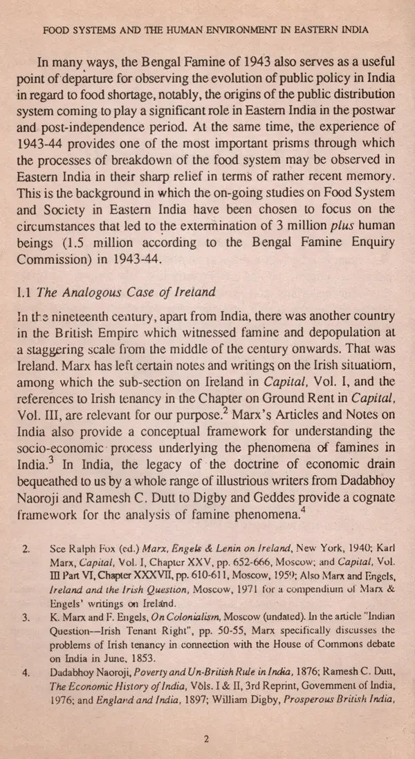 Food Insecurity and the Social Environment (Food Systems and the Human Environment in Eastern India Volume- 1, An Old and Rare Book) - Retail Maharaj