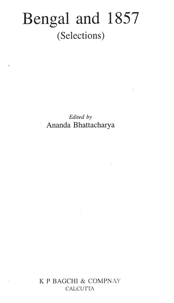 Bengal and 1857 (Selections) - Retail Maharaj