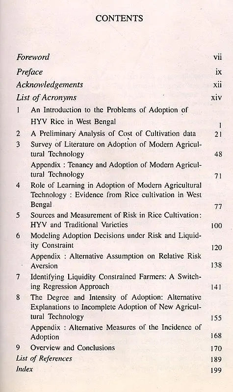 Determinants of Adoption of HYV Rice in West Bengal
