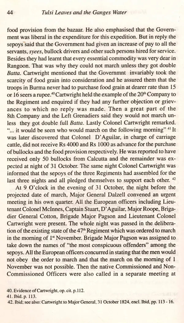 Tulsi Leaves and the Ganges Water- The Slogan of the First Sepoy Mutiny at Barrackpore 1824 - Retail Maharaj
