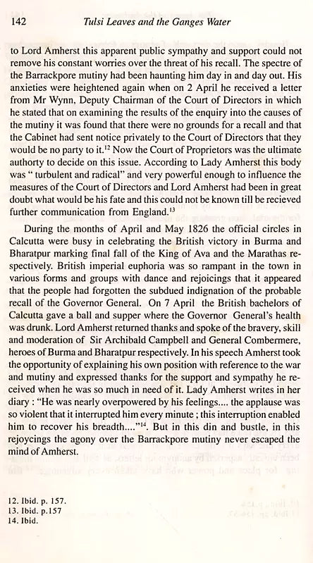 Tulsi Leaves and the Ganges Water- The Slogan of the First Sepoy Mutiny at Barrackpore 1824 - Retail Maharaj