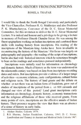 Reading History from Inscriptions- Professor D. C. Sircar Memorial Endowment Lecture (Delivered at the University of North Bengal) - Retail Maharaj