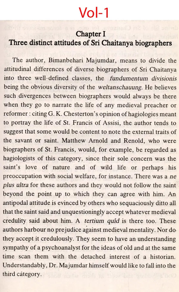 Lord Chaitanya: A Biographical Critique (Set of 3 Volumes) An Old and Rare Book