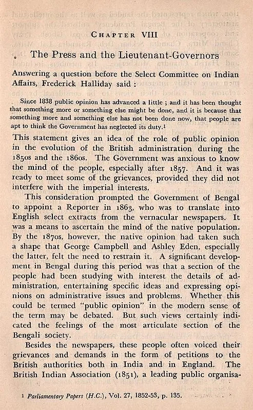 Public Administration and Public Opinion in Bengal: 1854-1855 (An Old and Rare Book) - Retail Maharaj