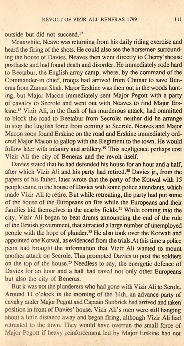 The Rebel Nawab of Oudh- Revolt of Vizir Ali Khan: 1799 (An Old and Rare Book) - Retail Maharaj