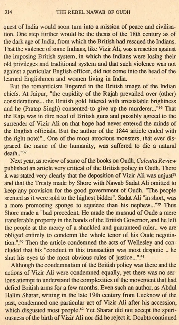 The Rebel Nawab of Oudh- Revolt of Vizir Ali Khan: 1799 (An Old and Rare Book) - Retail Maharaj