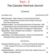 The Calcutta Historical Journal- Vol. XXVIII, No. 1 Kashmiri Muslims and Their Distinctive Culture and Vol. XXVIII, No. 2 Role of Sardar Patel in the Integration of Indian States (Set of 2 Volumes) - Retail Maharaj