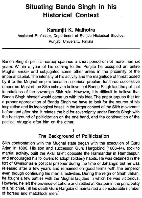 The Calcutta Historical Journal- Vol.XXX, No. 1-2 Situating Banda Singh in His Historical Context and Sannyasi and Fakir Rebellion in Lower Bengal (Vol.XXX, No 1-2 January-December, 2014) - Retail Maharaj