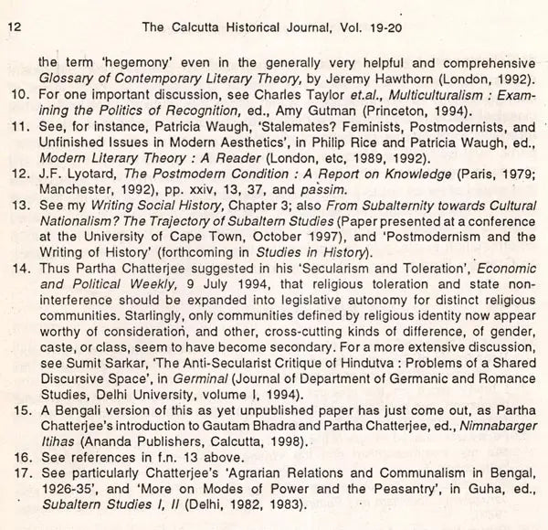 The Calcutta Historical Journal- Vols. XIX & XX: Spirituality and Nationalist Domesticity: Rereading the Relationship, Historian of India's Struggle for Independence (An Old and Rare Book) - Retail Maharaj