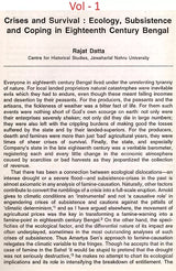 The Calcutta Historical Journal- Vol. XVIII, No. 1-2: Ecology, Subsistence and Coping in Eighteenth Century Bengal, Survey and Calender (Sic) of Marathi (Modi) Documents (1600-1818) from Aitihasika Lekha Sangraha (Set of 2 Volumes: An Old and Rare Book) - Retail Maharaj