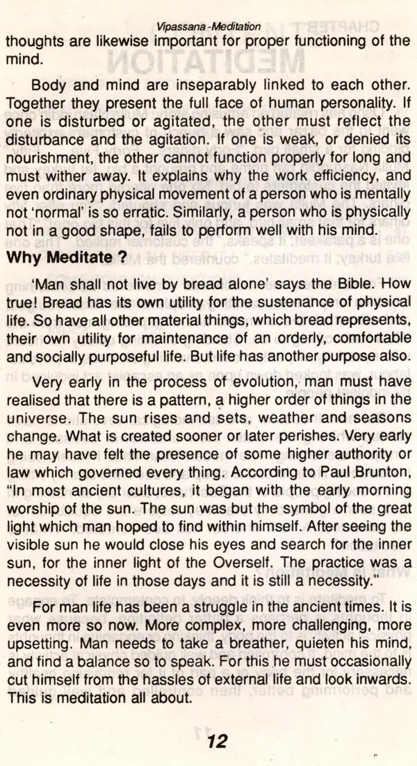 Vipassana Meditation for Inner Strength, Spiritual Heights and Overcoming Stress