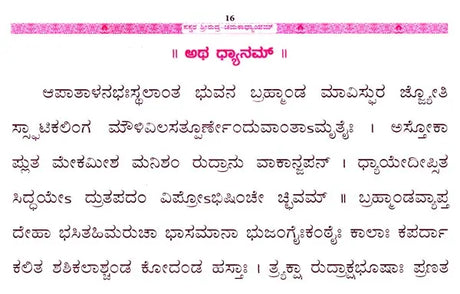 Srirudra-Chamakadhyayam with Sasvara Sahitam (Kannada) - Retail Maharaj