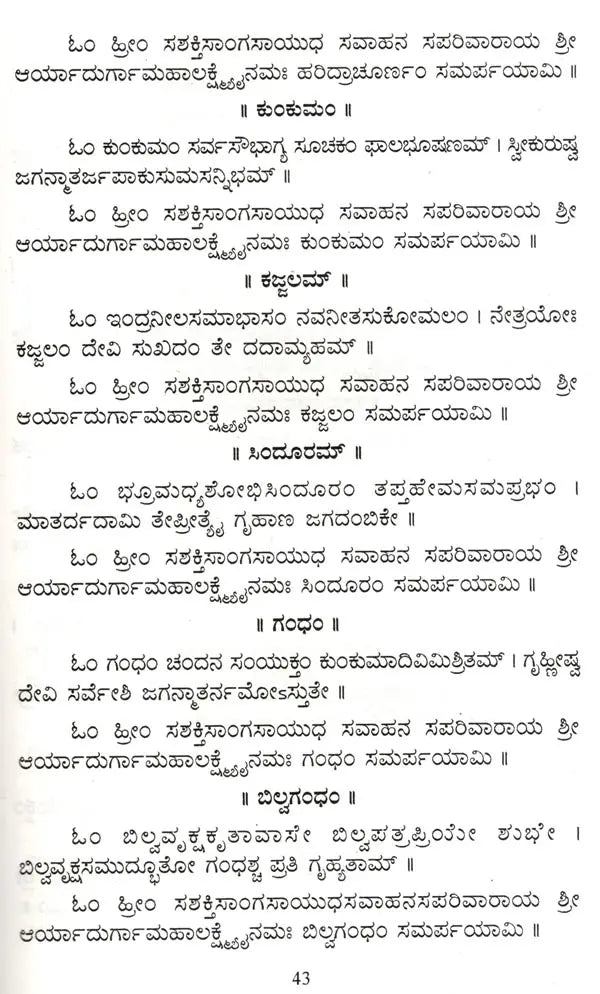 Sri Navratri Navadurga Kallokta Pooja Vidhi (Kannada) - Retail Maharaj